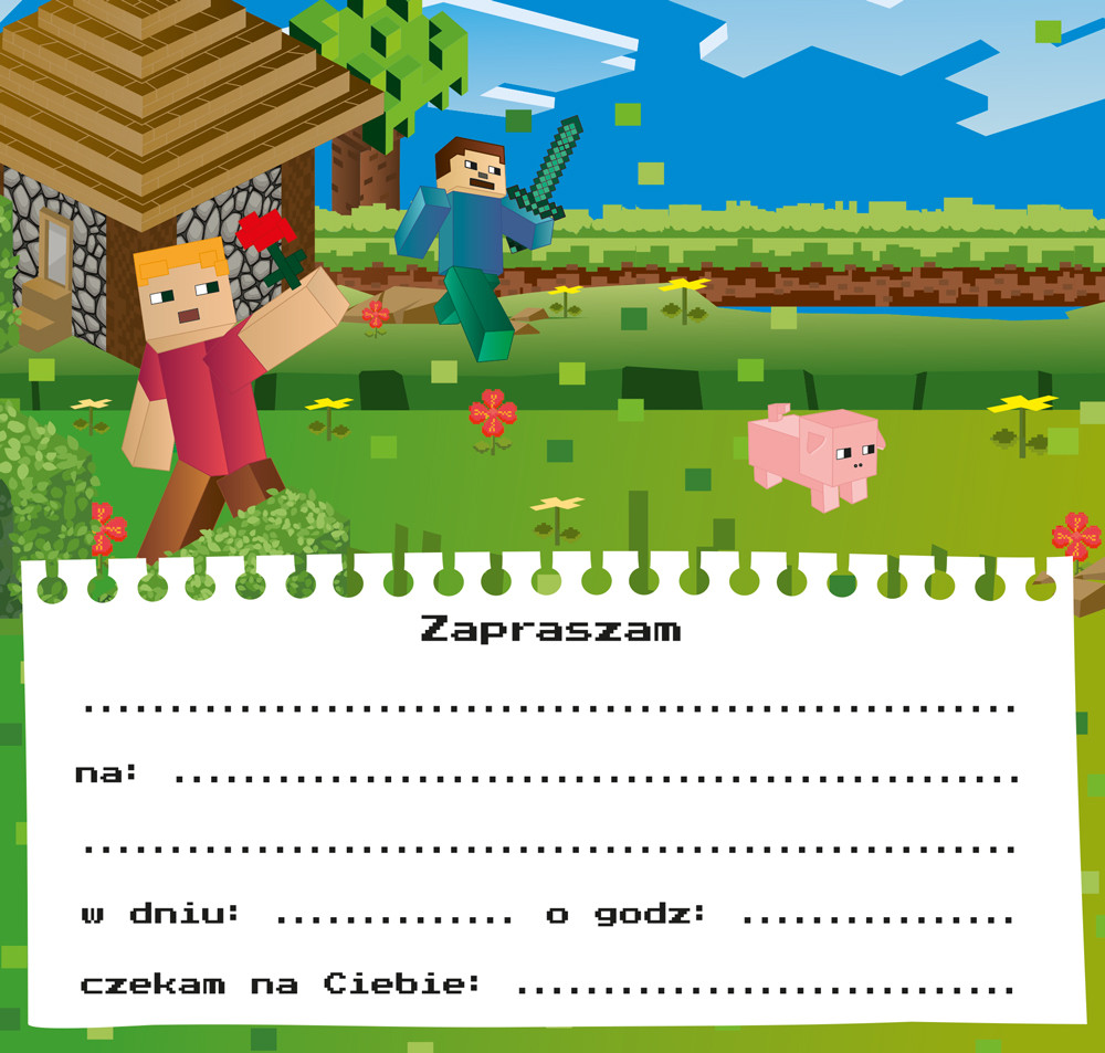 Zaproszenie na urodziny Gra 2 5szt Henry